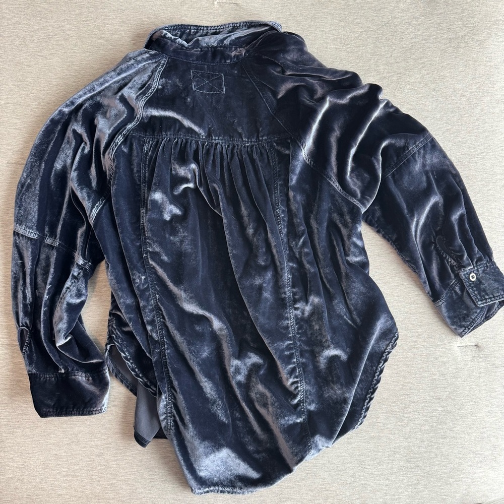 Night Skies Velvet Button-Up Shirt - Picture 8 of 8